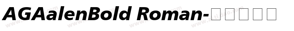 AGAalenBold Roman字体转换